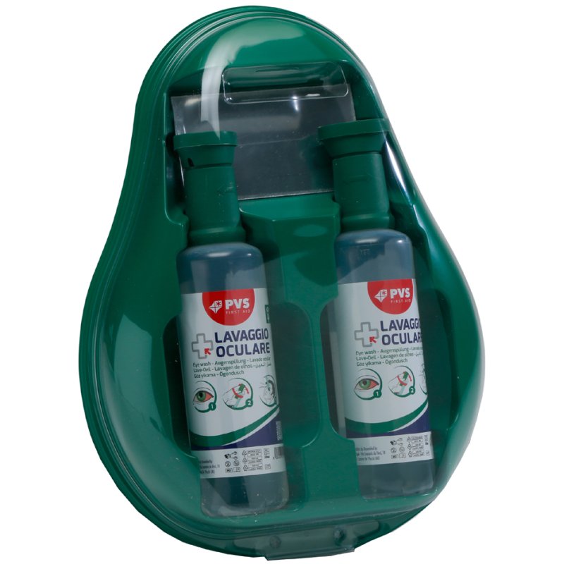 LEINA-WERKE eye bath station, green, including 2 × 500 ml eyewash